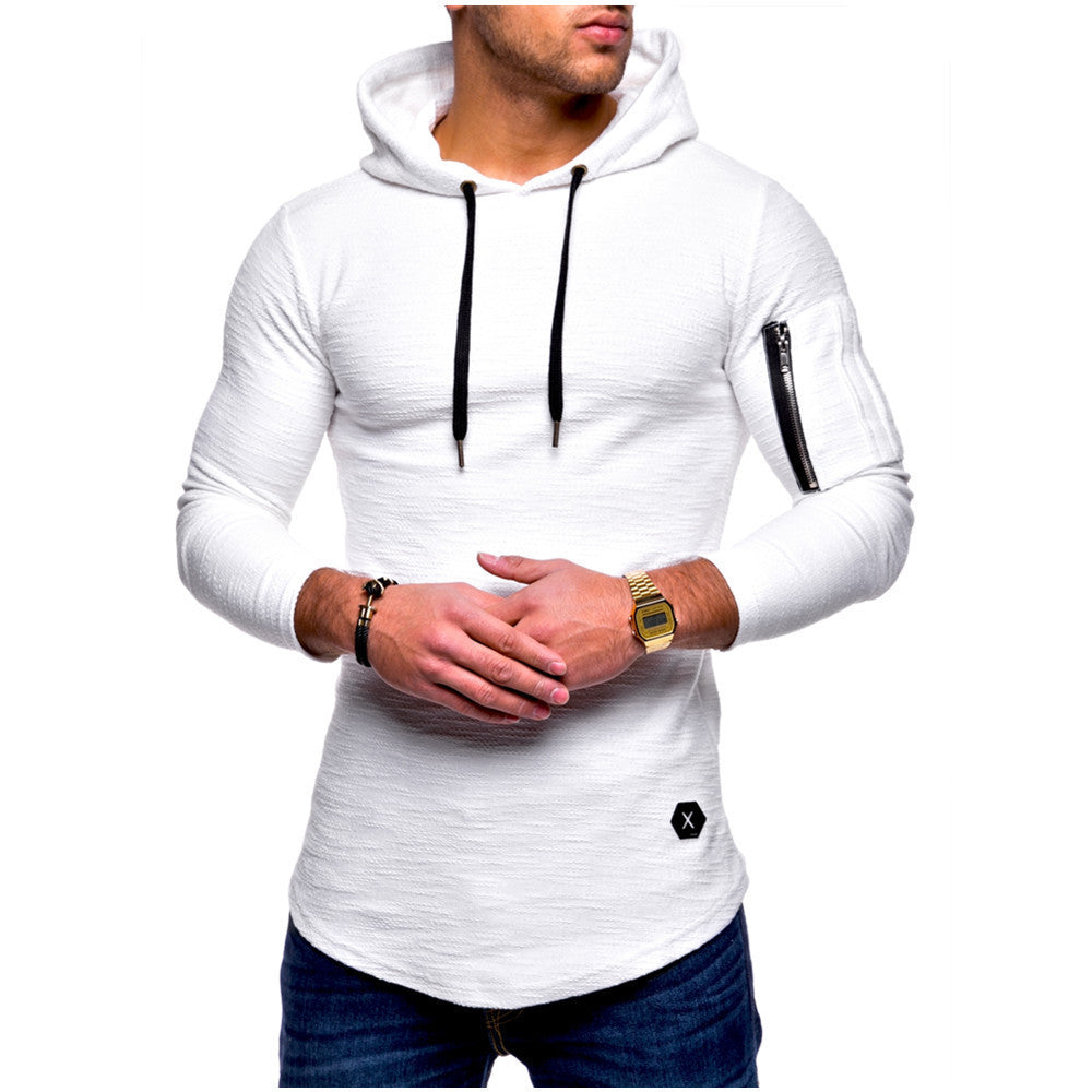 Herren lässiger Kapuzenpullover mit modischem Reißverschluss ModeGeist