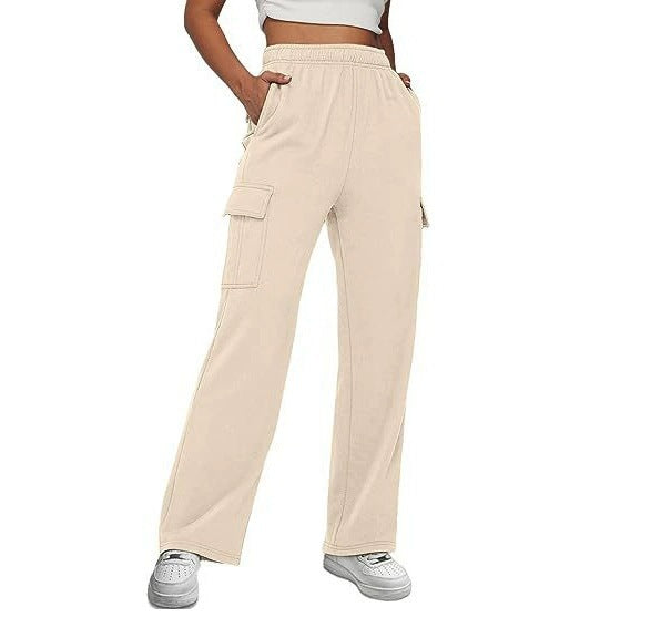 Damen Cargo-Hose mit weitem Bein und praktischen Seitentaschen ModeGeist