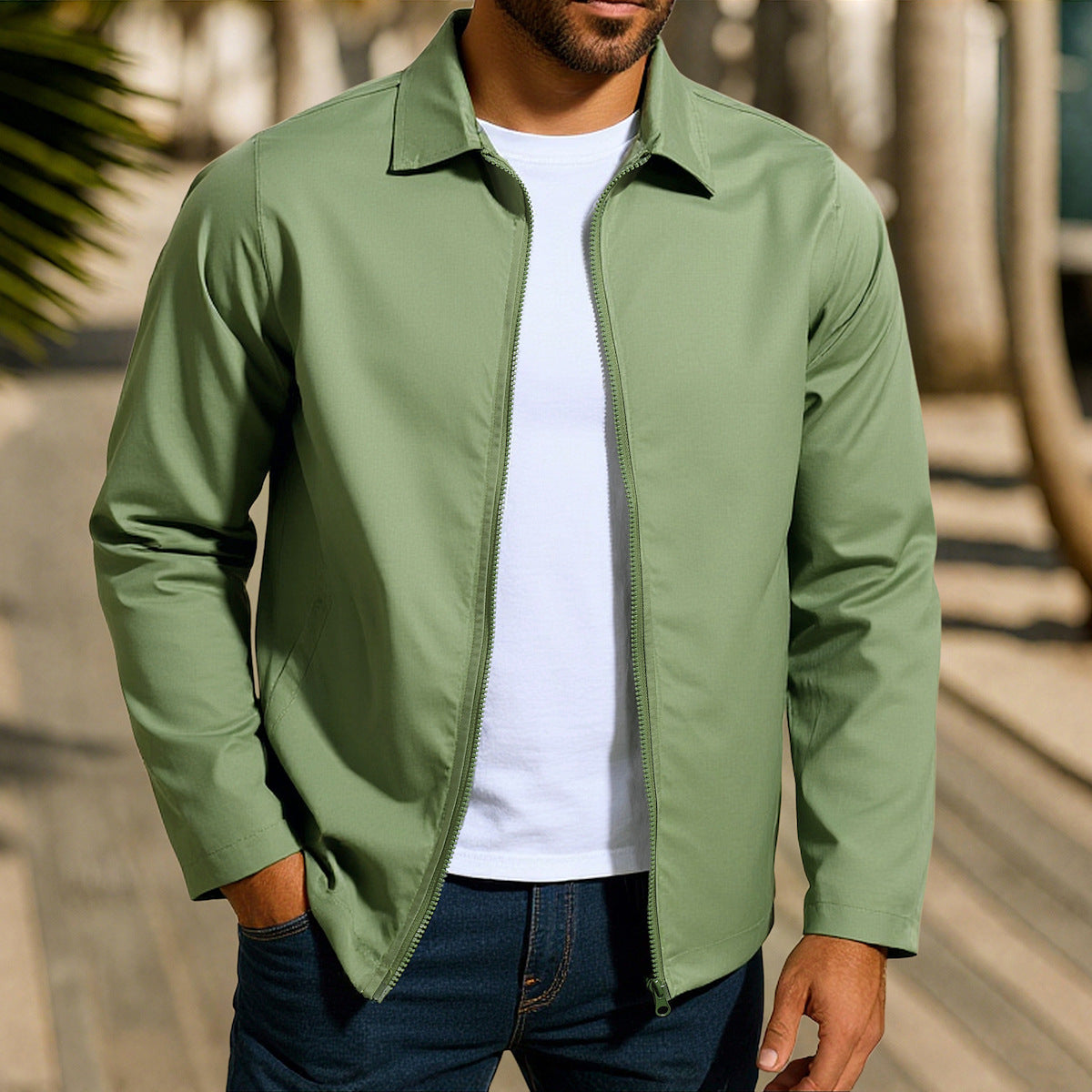 Herren lässige Freizeitjacke mit innovativer Windschutztechnologie ModeGeist