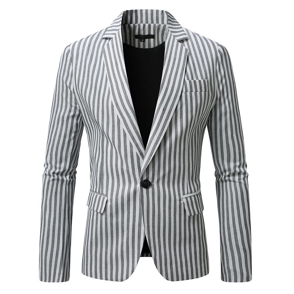 Herren eleganter Blazer mit feinen Streifen ModeGeist