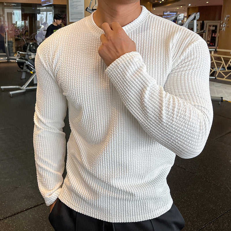 Herren Langarmshirt mit strukturiertem Gewebe ModeGeist
