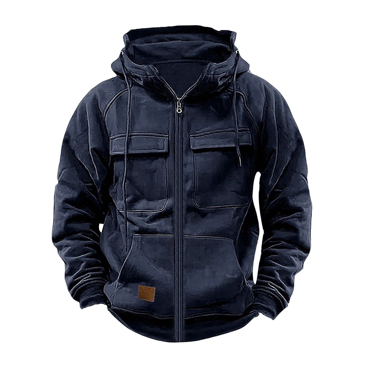 Herren funktionale Kapuzenjacke mit großen Fronttaschen ModeGeist