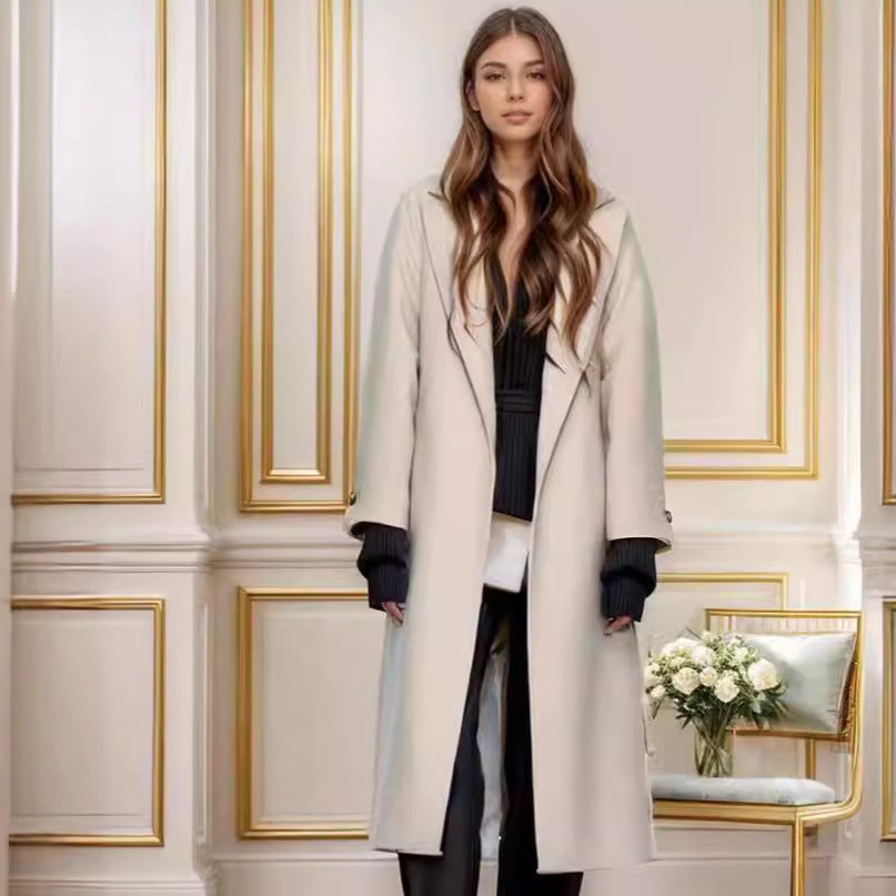 Damen eleganter Duster-Mantel mit geräumigen Taschen und modernem Schnitt ModeGeist