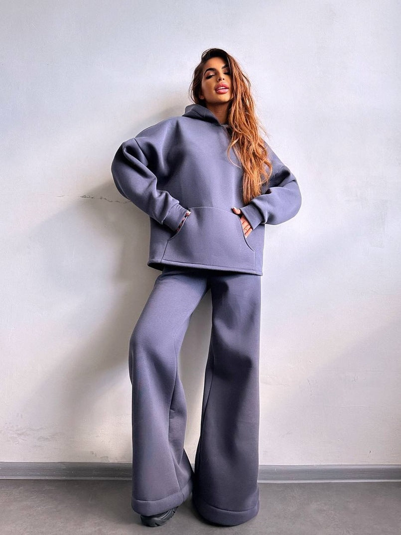 Damen Cooles Oversized Hoodie und weite Freizeithose ModeGeist