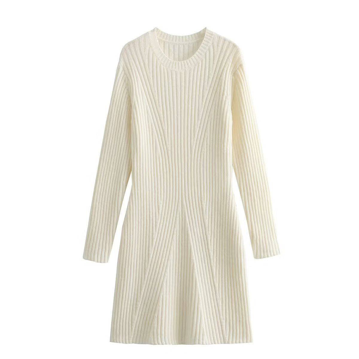 Damen Strickkleid mit modernem Rippendesign ModeGeist