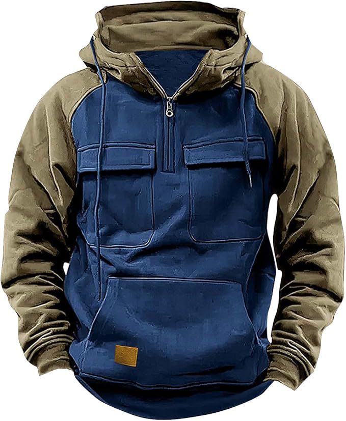 Herren Sportlicher Baumwoll-Hoodie mit Kapuze und praktischen Taschen ModeGeist