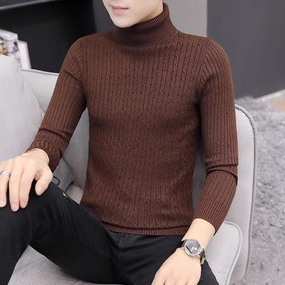 Damen Strickpullover mit hohem Kragen und Rippenmuster ModeGeist
