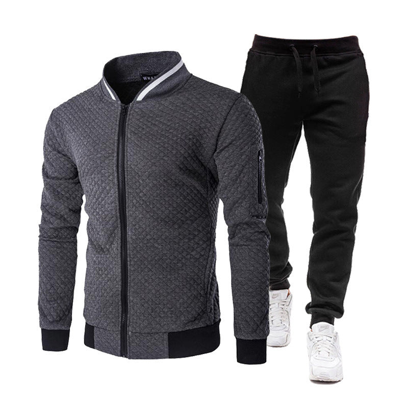 Herren modische Trainingsjacke mit Stehkragen und Sporthose ModeGeist