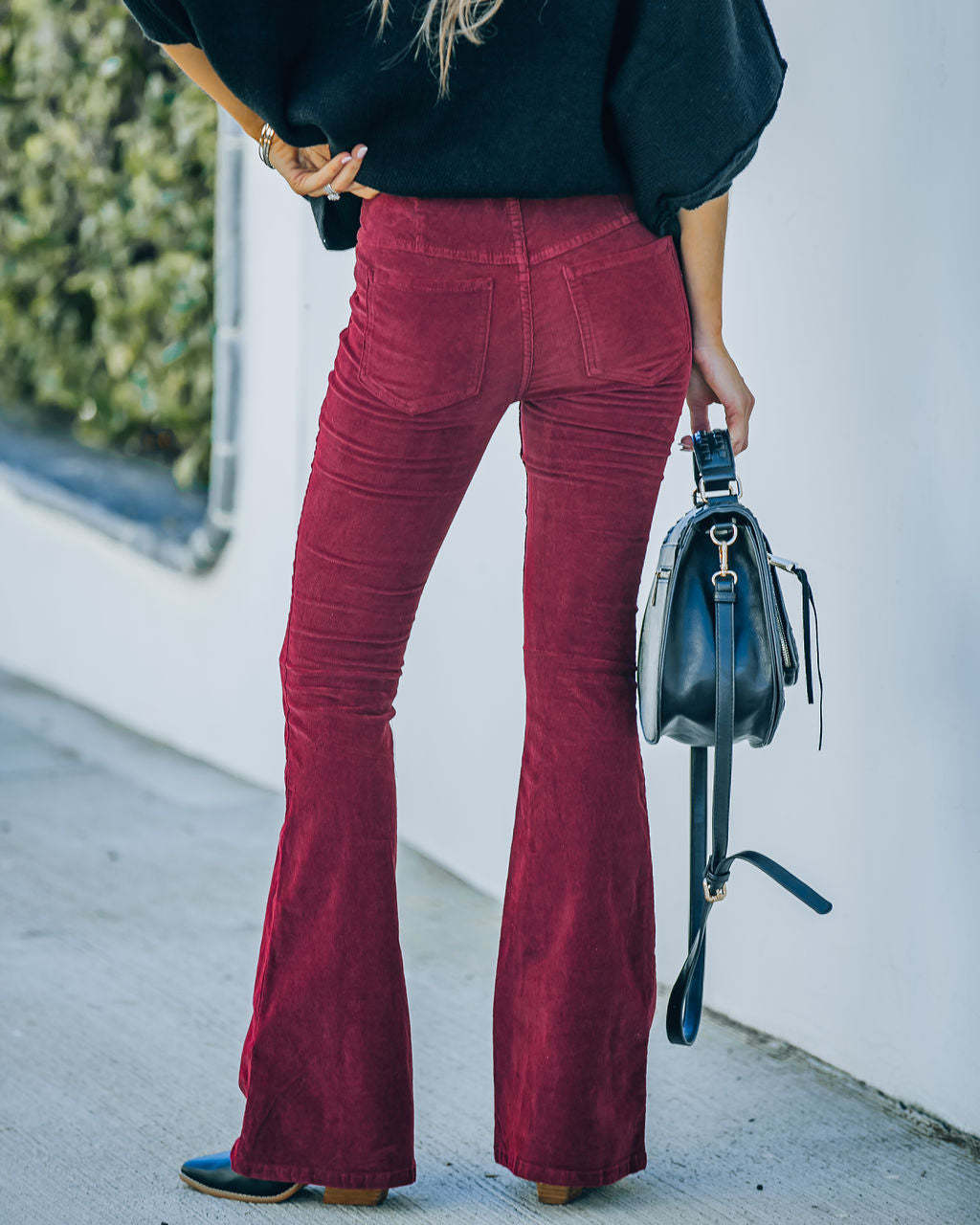 Damen Flared Jeans aus cordartigem Stoff ModeGeist