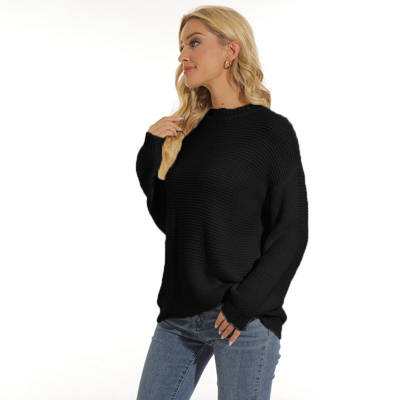 Damen Pullover mit strukturiertem Maschenmuster und bequemem Schnitt ModeGeist
