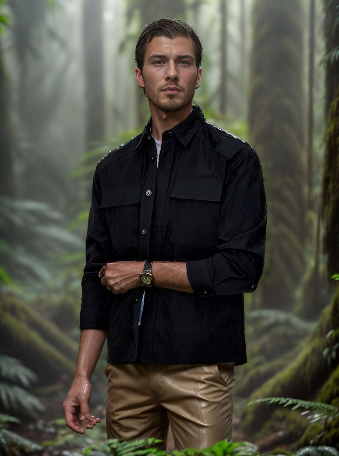 Herren lässige Sommerjacke mit Windschutz ModeGeist