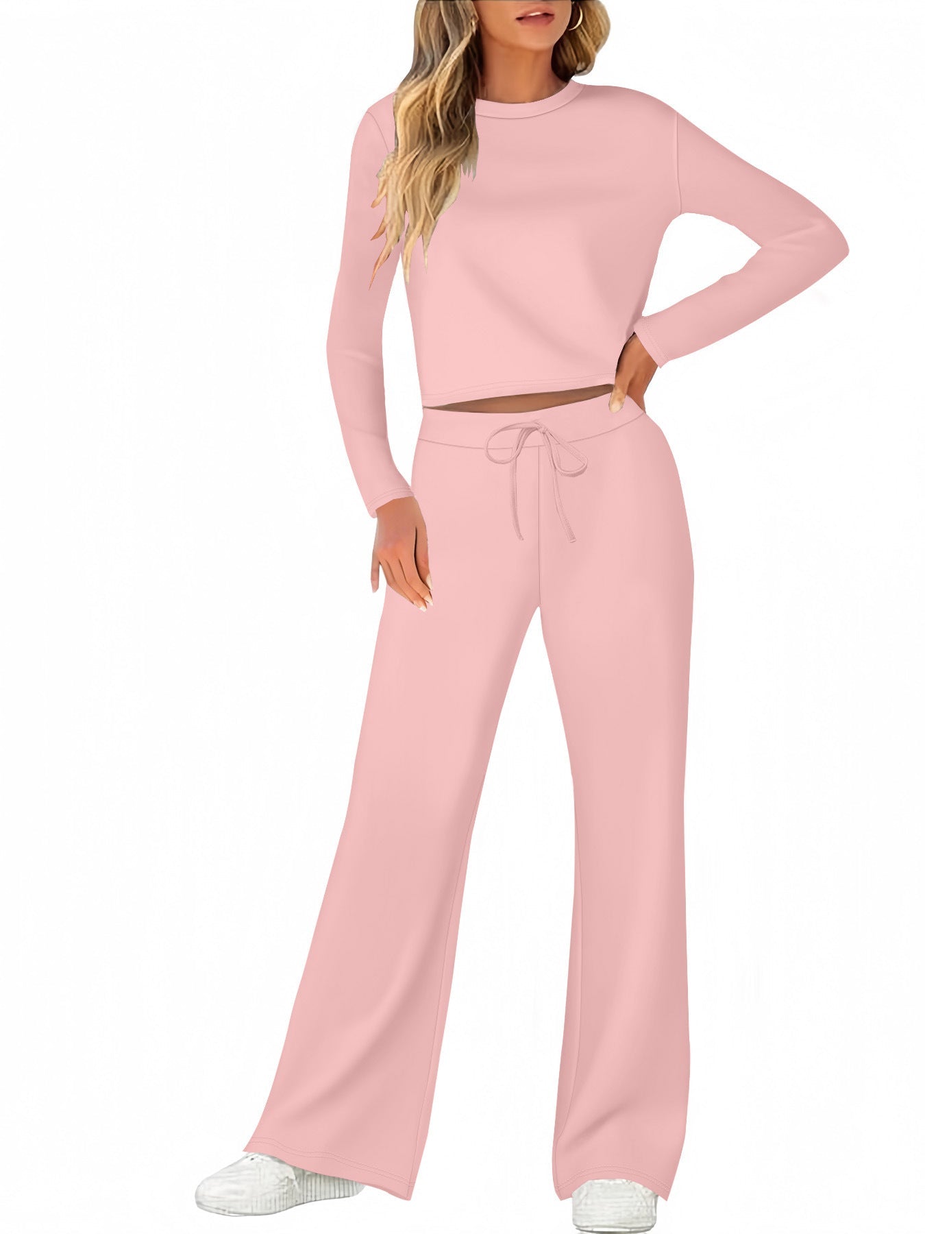 Damen Bequemes Lounge-Set mit weitem Schnitt und langem Arm ModeGeist
