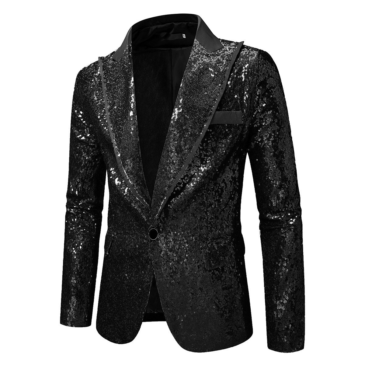 Herren Glitzernder Smokingblazer aus hochwertigem Satin ModeGeist