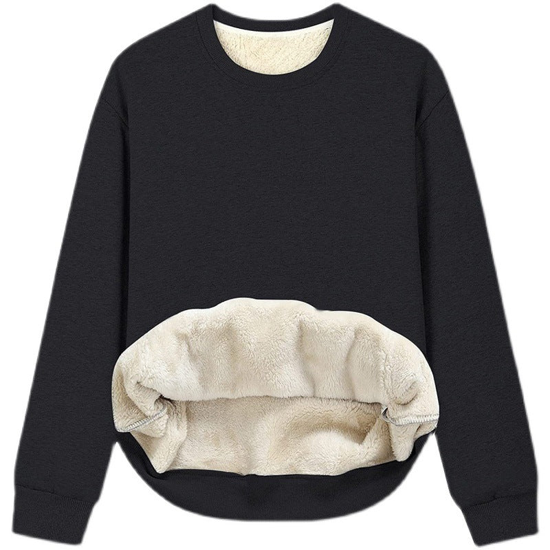 Damen Kuscheliger Sweatshirt mit weichem Innenfutter und Rundhalsausschnitt ModeGeist