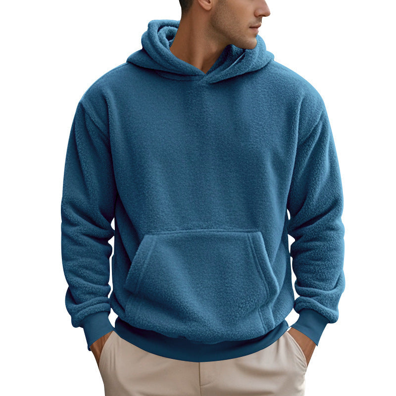 Herren Fleece Hoodie mit Kängurutasche und modernem Schnitt ModeGeist