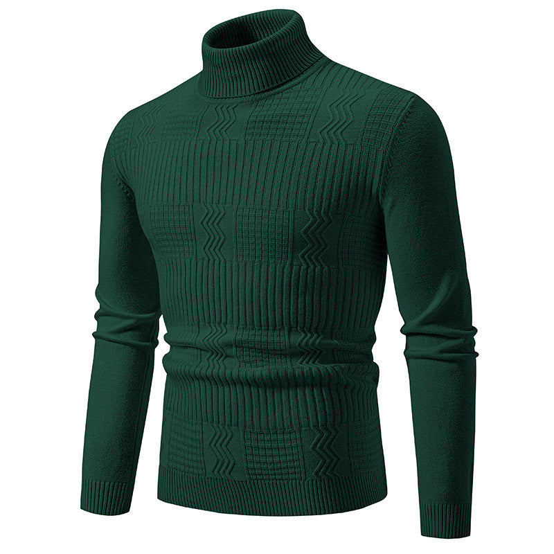 Herren eleganter Rollkragenpullover mit strukturiertem Design ModeGeist