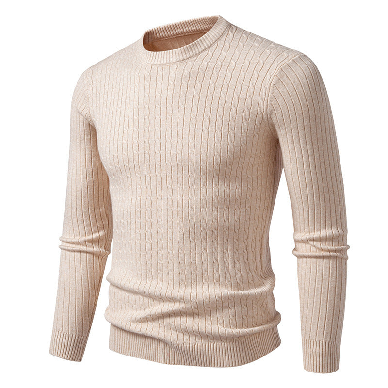 Herren Grobstrickpullover mit elegantem Zopfmuster ModeGeist