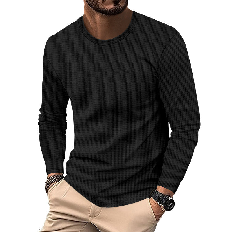 Herren modisches Langarmshirt mit strukturierter Oberfläche ModeGeist