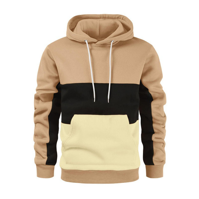 Herren sportlicher Kapuzenpullover mit kontrastierenden Farbblock-Design ModeGeist
