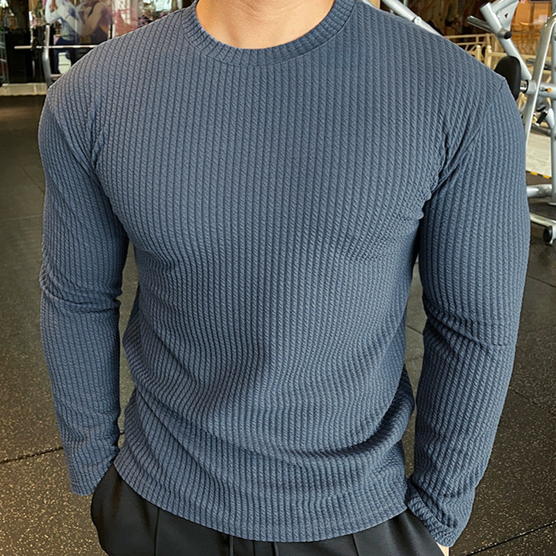 Herren Langarmshirt mit strukturiertem Gewebe ModeGeist