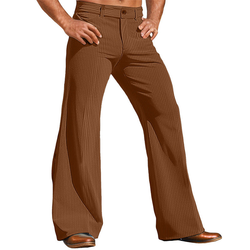 Herren elegante Flared Hose im Vintage-Stil mit Streifenmuster ModeGeist