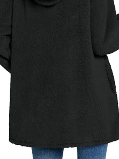 Damen Kuscheliger Hoodie mit Bärenohren ModeGeist