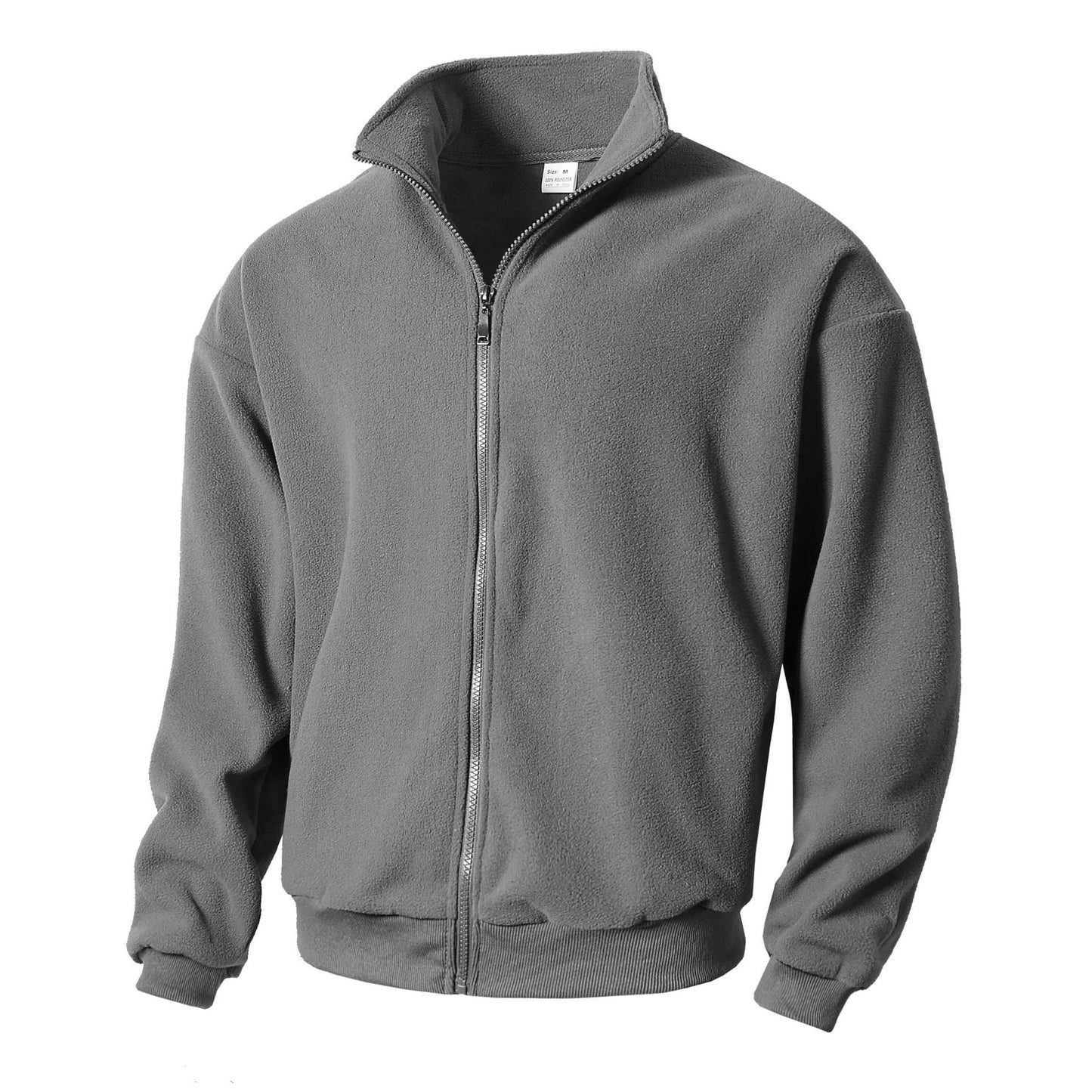 Herren Fleecejacke mit hohem Kragen und durchgehendem Reißverschluss ModeGeist