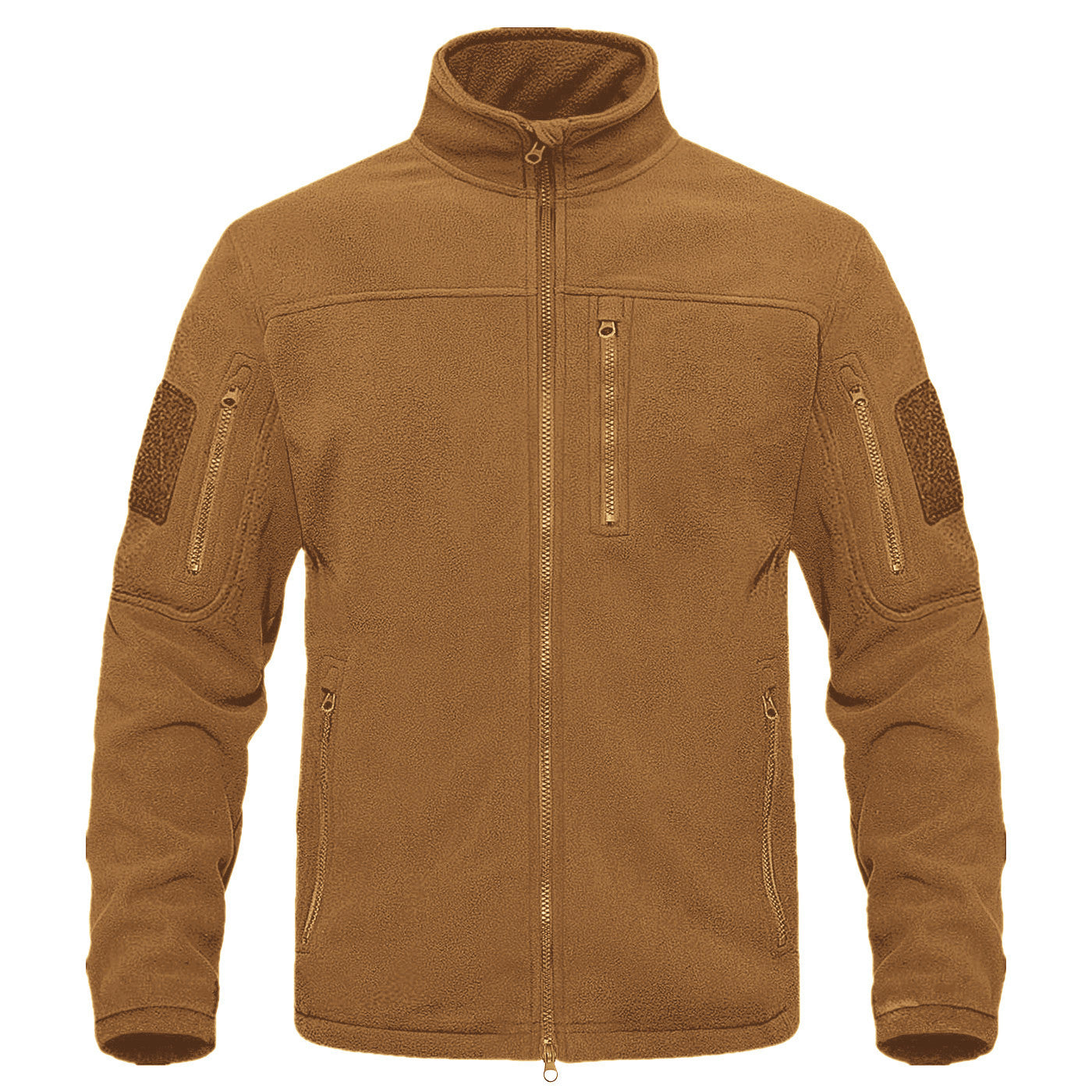 Herren Fleecejacke mit vielseitigen Taschen und hochschließendem Kragen ModeGeist