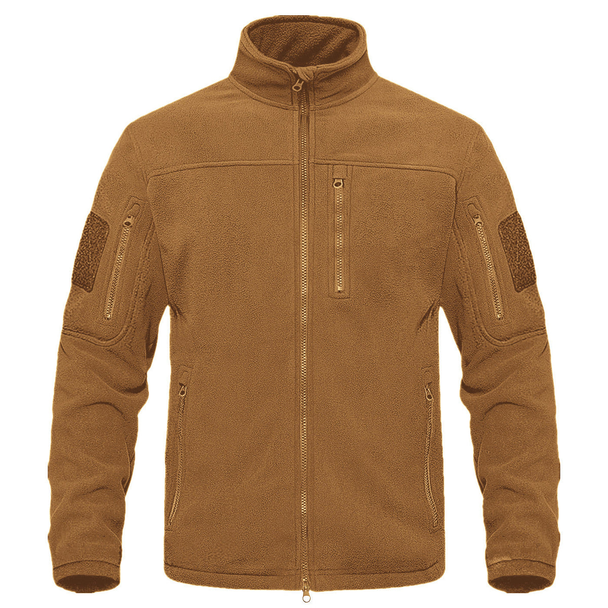 Herren Fleecejacke mit vielseitigen Taschen und hochschließendem Kragen ModeGeist