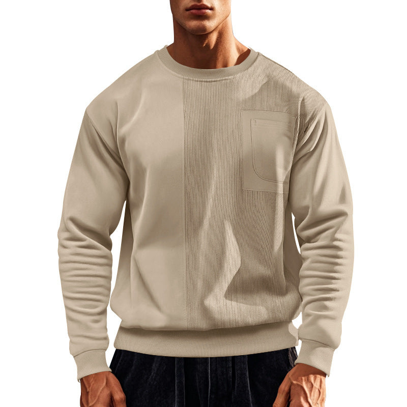 Herren Sportlicher Sweatshirt mit strukturiertem Design und praktischer Tasche ModeGeist