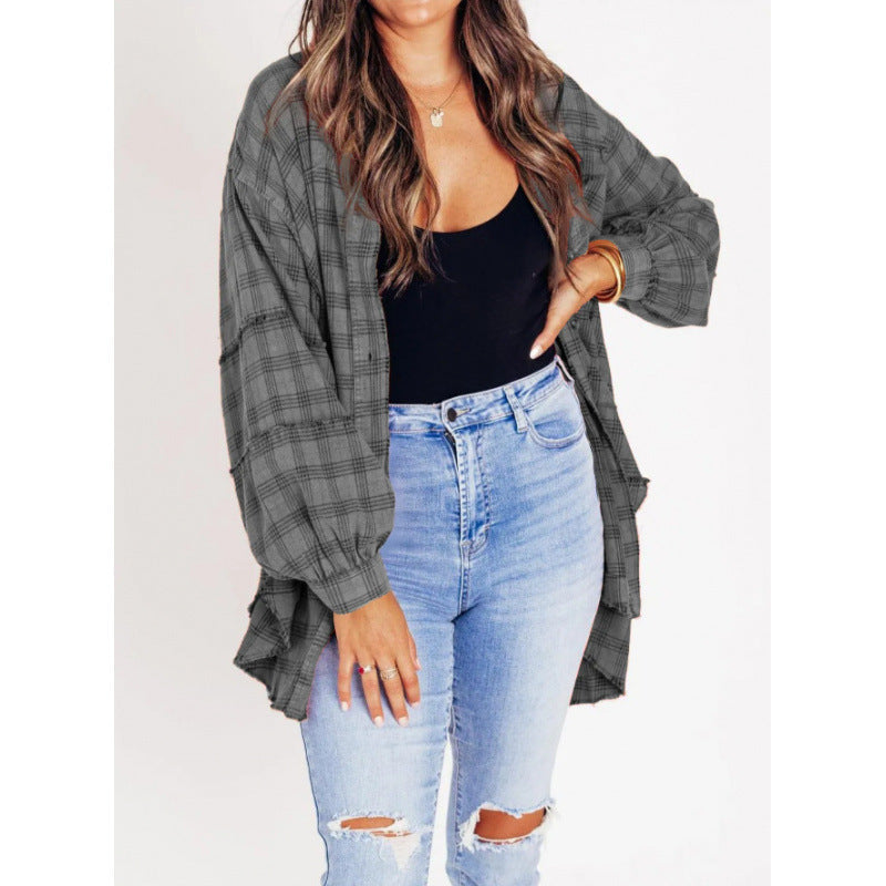 Damen lässige Karottenjacke mit weit geschnittenen Ärmeln ModeGeist