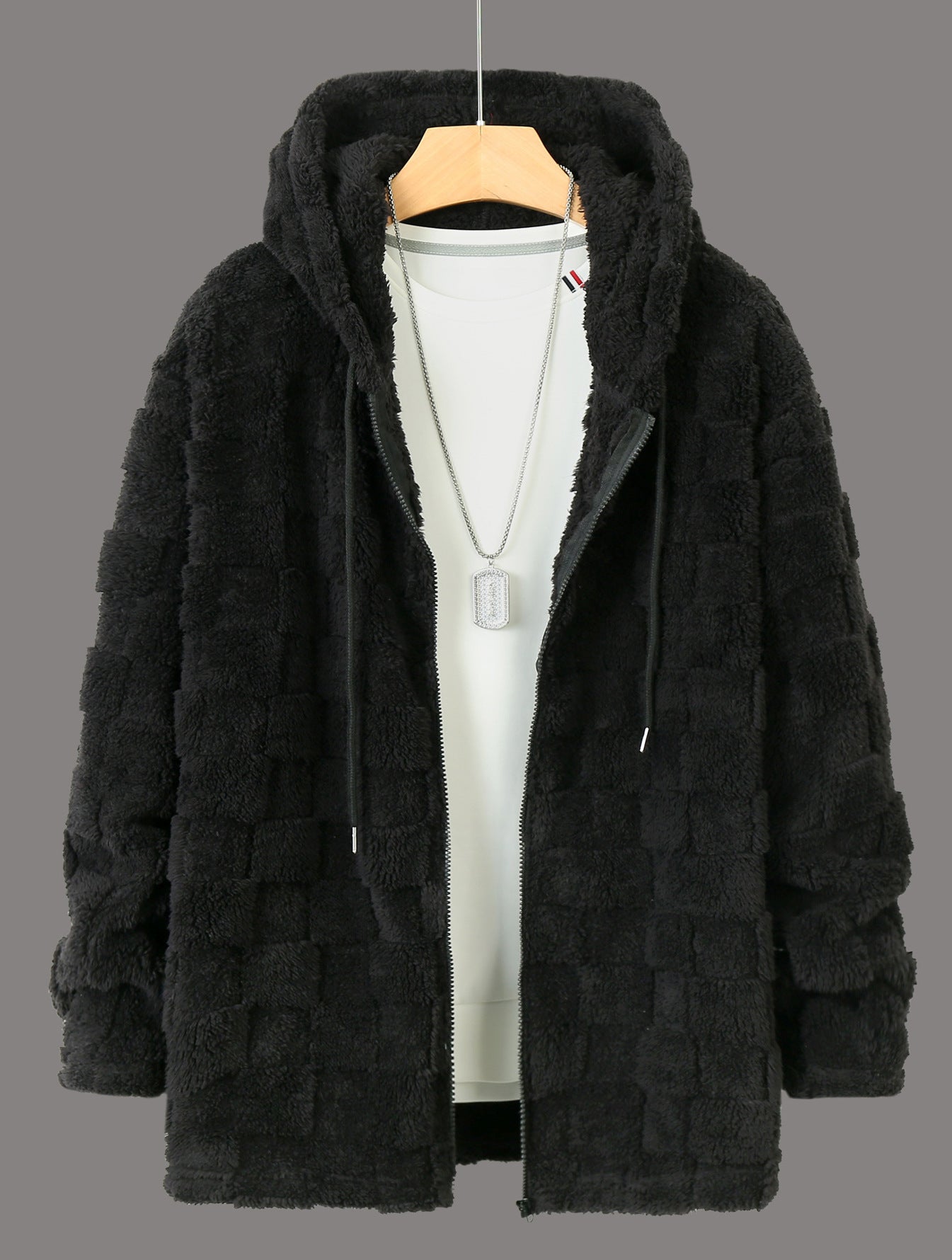 Damen Flauschige Fleecejacke mit Kapuze ModeGeist