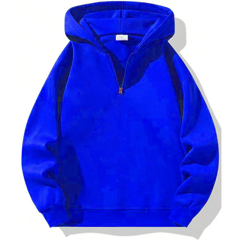 Herren sportlicher Kapuzenpullover mit halbem Reißverschluss ModeGeist
