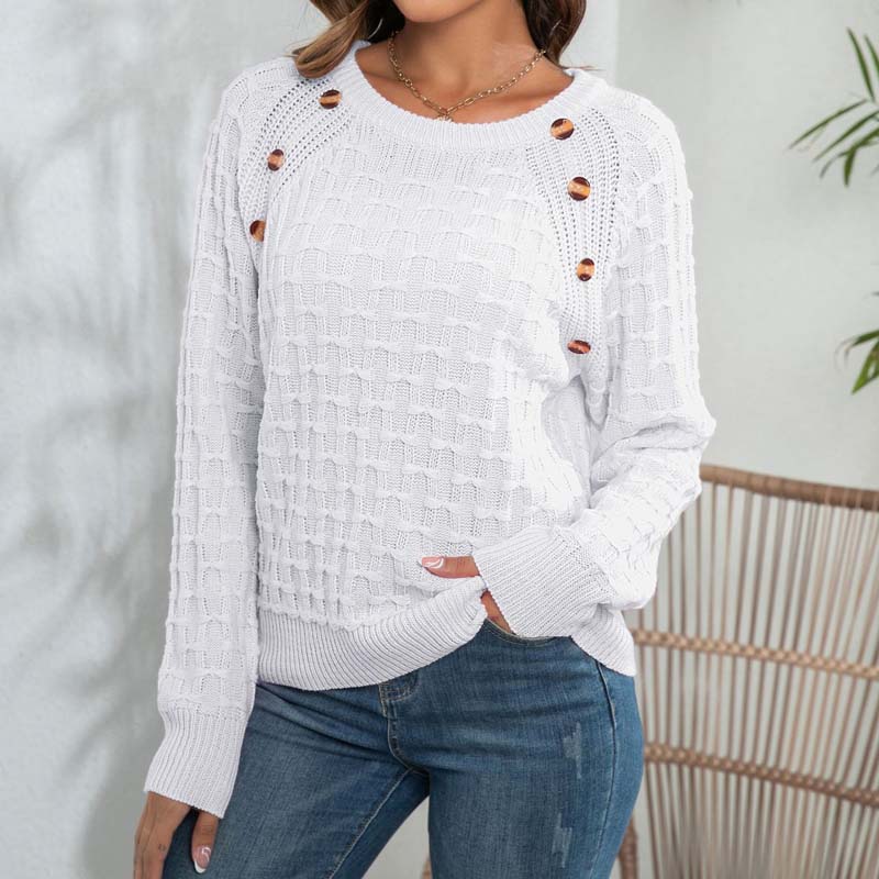 ModeGeist | Weicher Einfarbiger Strickpullover Für Alltag