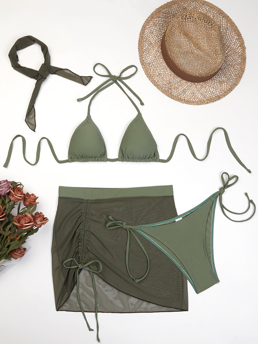 Bikini Dreieck Damen Set mit Mesh Overlay MODEGEIST