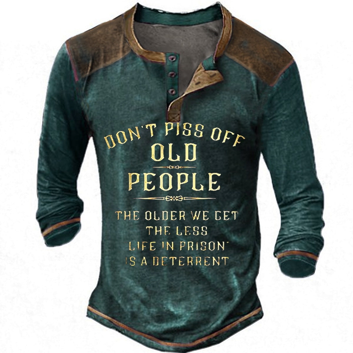Herren lässiges Langarmshirt mit originellem Druck ModeGeist