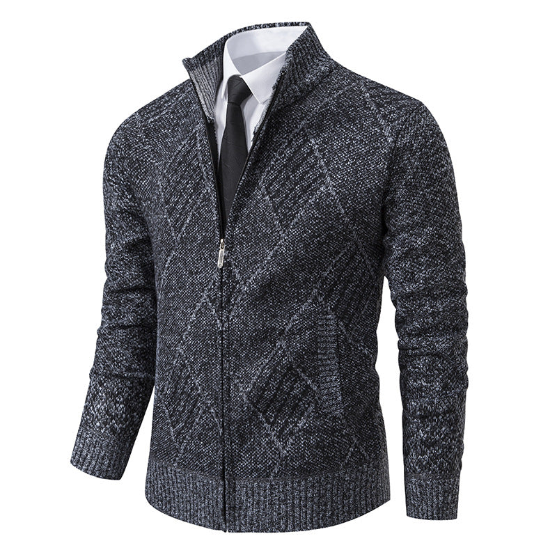 Herren Strickjacke mit modernem Muster und schmalem Schnitt ModeGeist