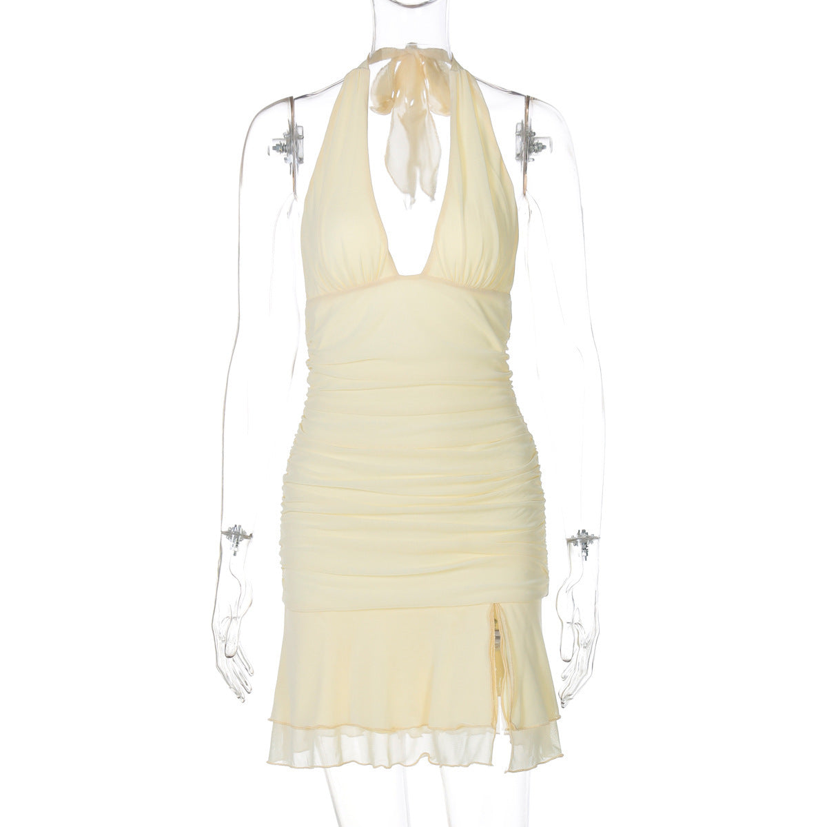 Elegantes Mini-Wickelkleid mit Neckholder für Damen von MODEGEIST