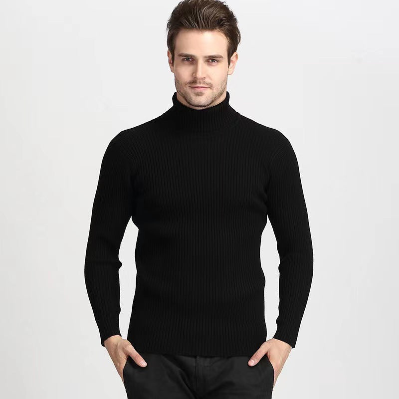 Herren Rollkragenpullover aus feiner Baumwolle mit strukturiertem Design ModeGeist