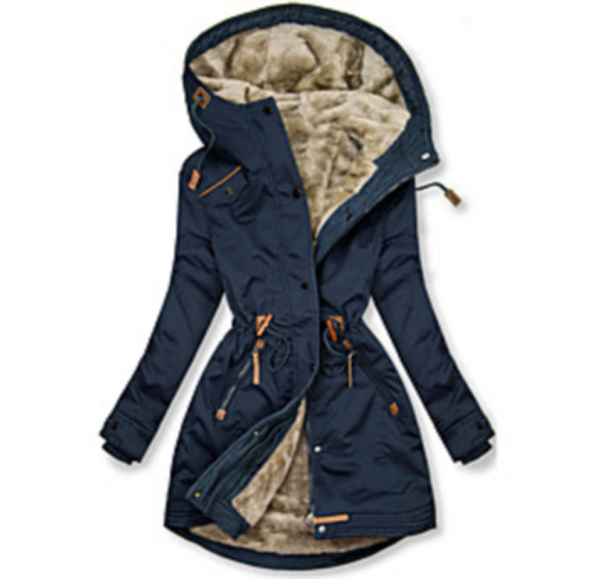 Damen Wintersaison Parka mit warmer Fleece-Fütterung ModeGeist