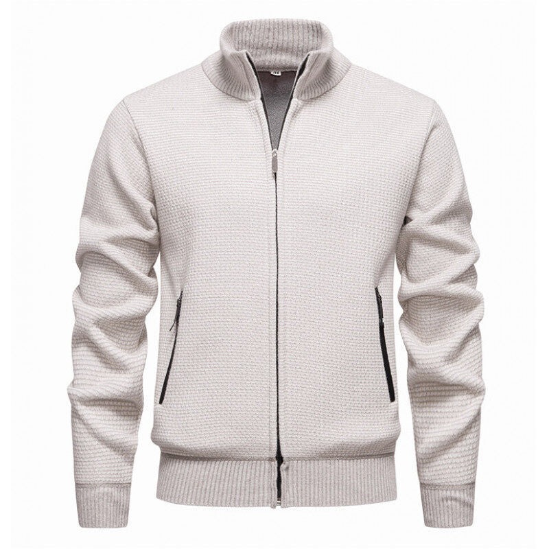 Herren Strickjacke mit modernem Reißverschluss und praktischen Taschen ModeGeist