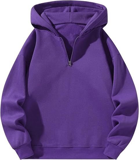 Herren sportlicher Kapuzenpullover mit halbem Reißverschluss ModeGeist