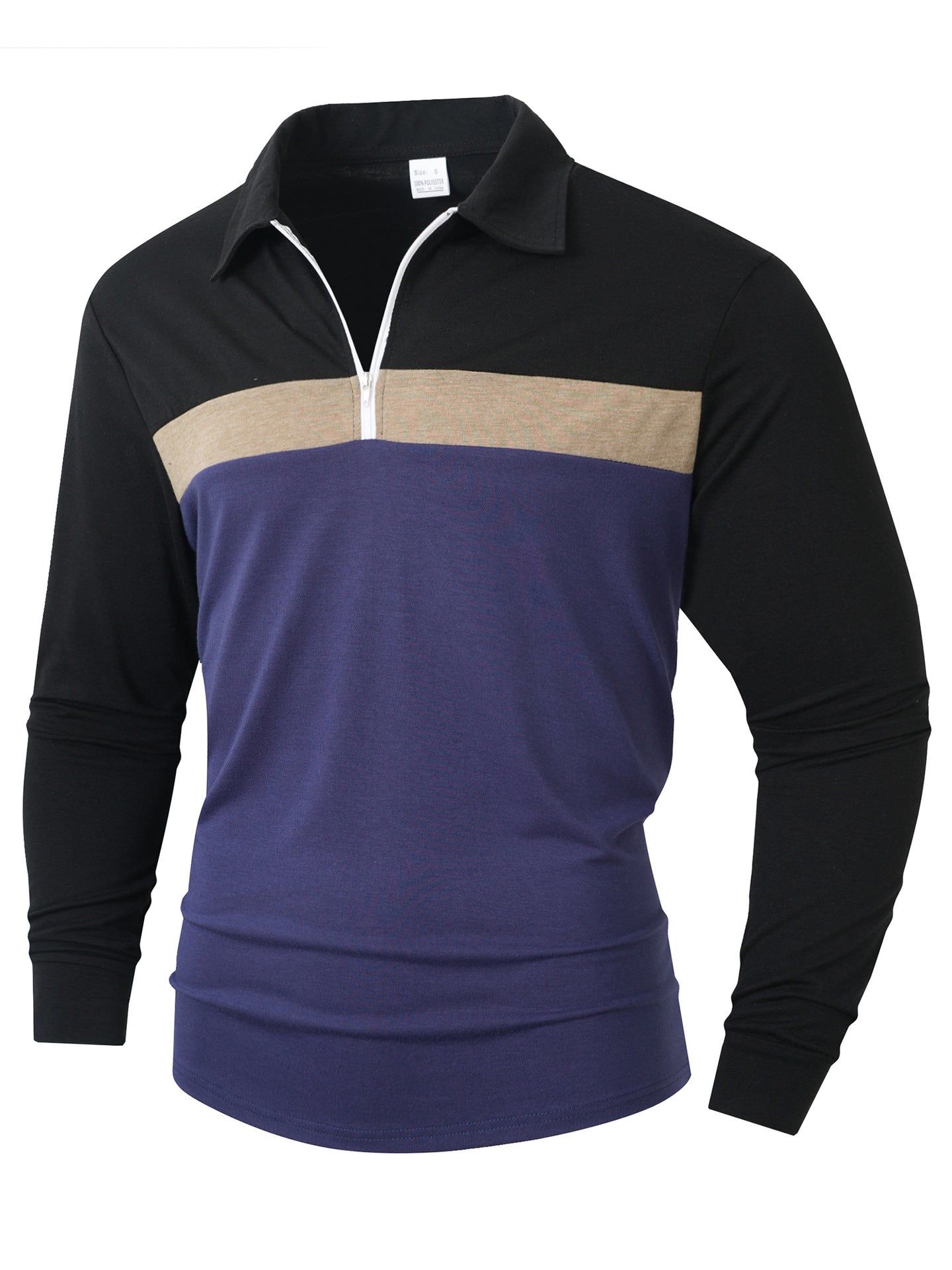 Herren Sportliches Langarmshirt mit Reißverschluss ModeGeist