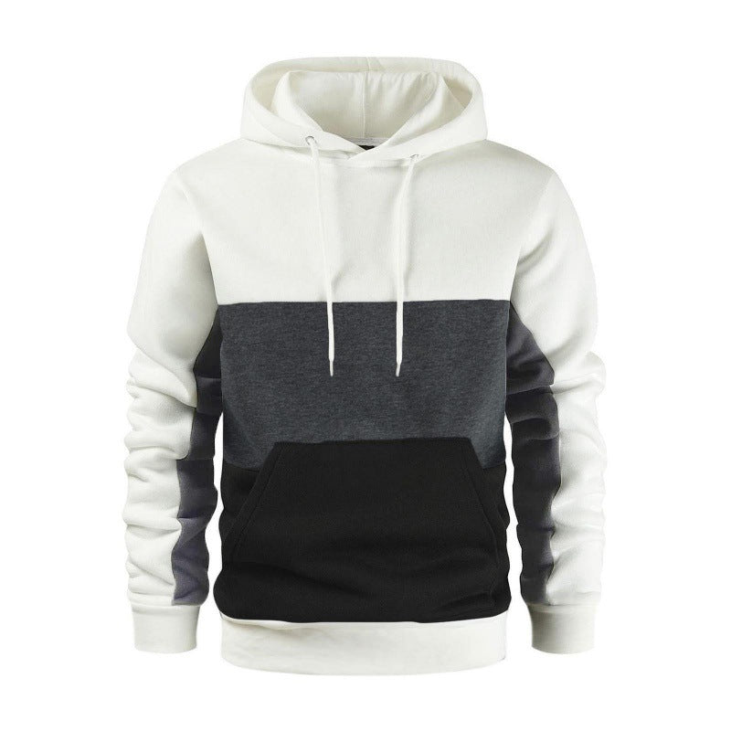 Herren sportlicher Kapuzenpullover mit kontrastierenden Farbblock-Design ModeGeist