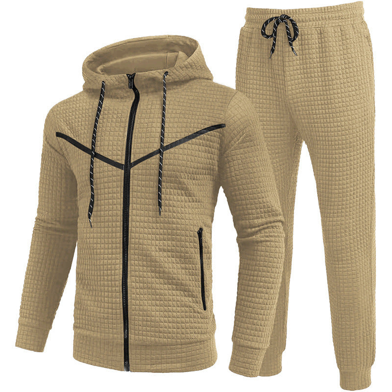 Herren Fleece-Jogginganzug mit strukturiertem Design ModeGeist