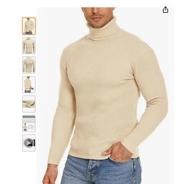 Herren Stehkragen Pullover aus ribbeltem Strick ModeGeist