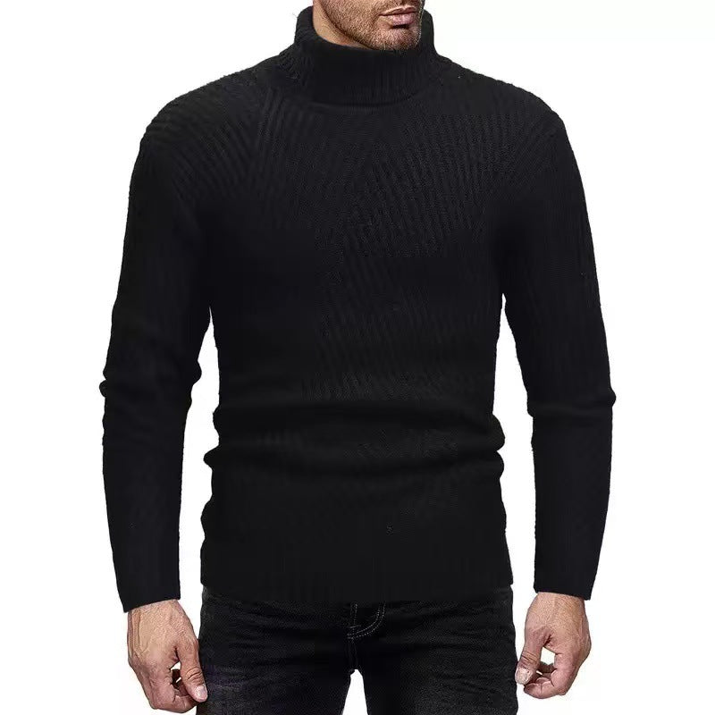 Herren Rollkragenpullover mit gerippter Struktur ModeGeist