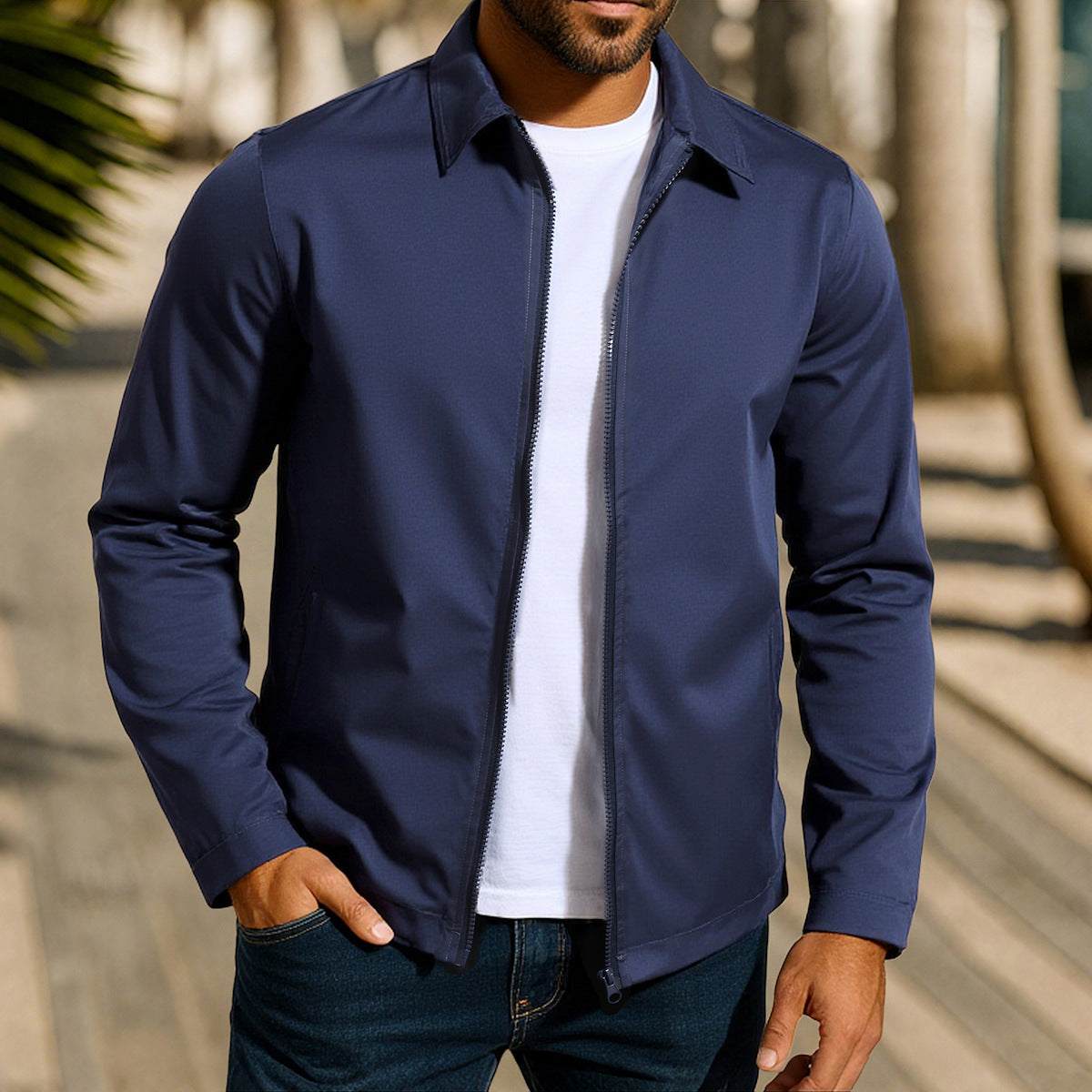 Herren lässige Freizeitjacke mit innovativer Windschutztechnologie ModeGeist