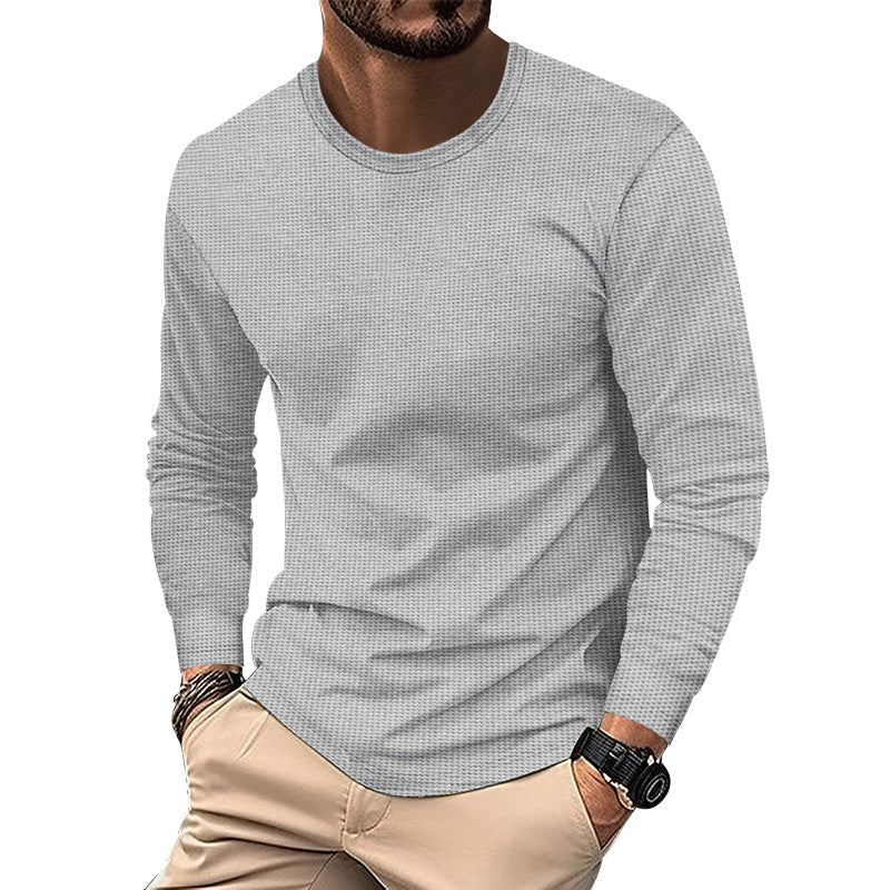 Herren modisches Langarmshirt mit strukturierter Oberfläche ModeGeist