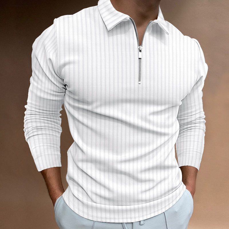 Herren modischer Poloshirt mit Reißverschluss ModeGeist
